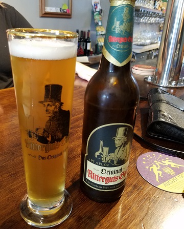 Leipzig Ritterguts Gose Bottle and Glass