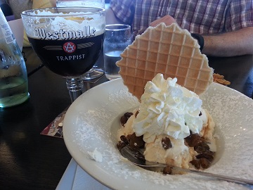 Westmalle Cafe Ice Cream with Dubbel Sauce