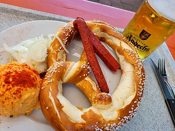 Kloster Andechs Beer and Pretzel