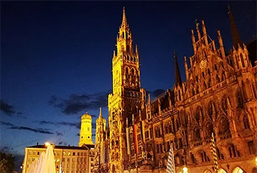 Marienplatz in Munich at night