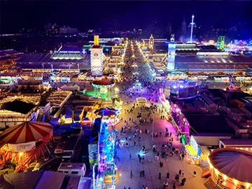 Munich Oktoberfest Aerial View