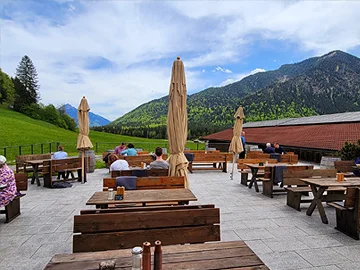 Slyrs Distillery Alps Beer Garden